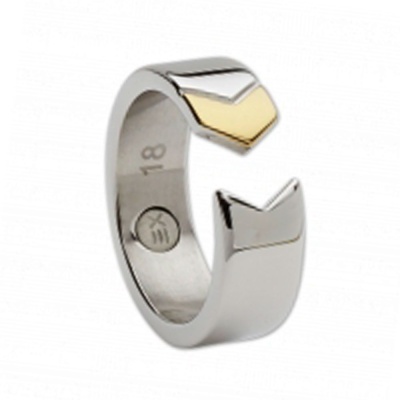 Мужское статусное кольцо с позолотой из коллекции Шеврон немецкого бренда Energetix