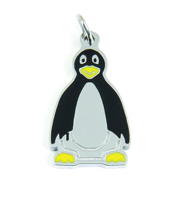 Детский кулон с пингвином - украсит любое магнитное ожерелье или цепочку. 
